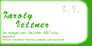 karoly veltner business card